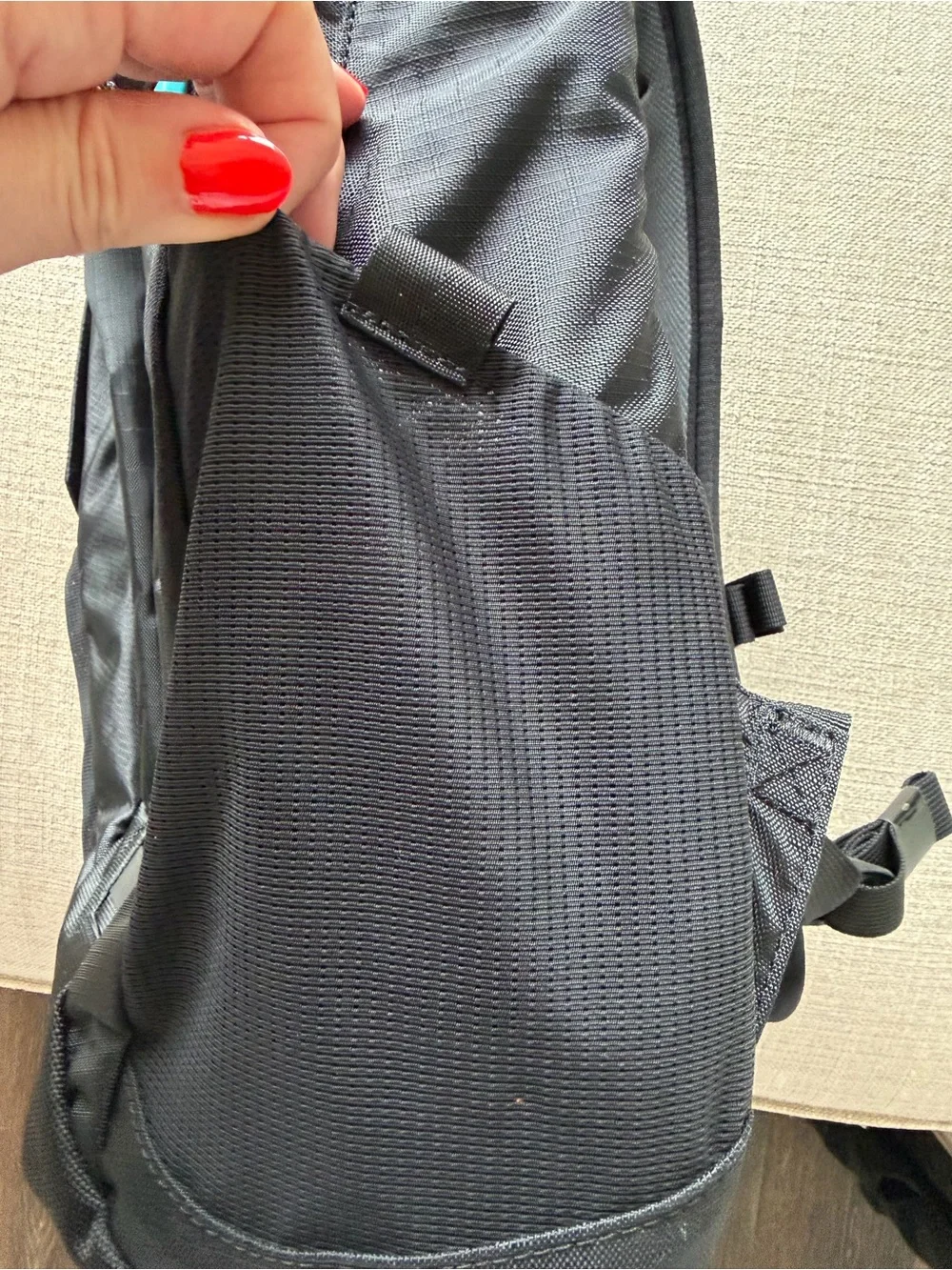 Thule Black Backpack with Aqua Zipper Pulls - Hilton Logo